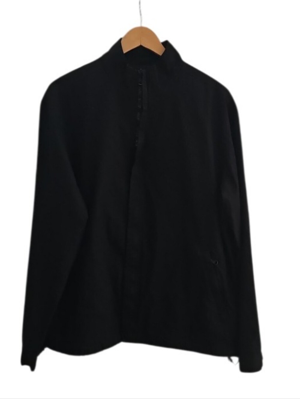 Vintage Polo Ralph Lauren Black Cotton Windbreaker Jacket Men L Full Zip Utility
